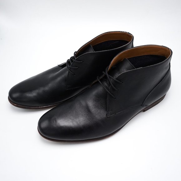 Black leather boots main image 4